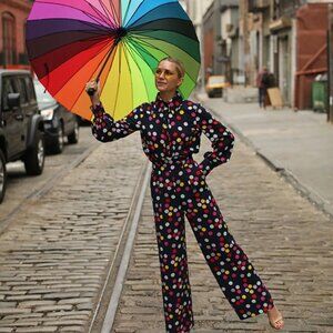 HALOGEN X ATLANTIC-PACIFIC Wide Leg Paper Bag Waist Pants NWT